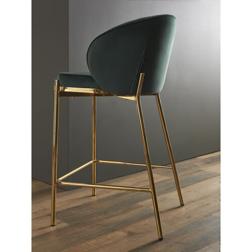 Стул полубарный coral, велюр, темно-зеленый 7