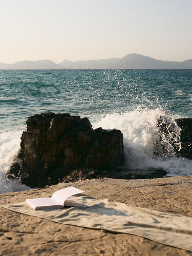 Полотенце банное бежево-серого цвета из коллекции essential, 90х 2