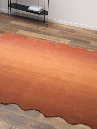 Ковер из шерсти over horizon терракотового цвета из коллекции tr 2