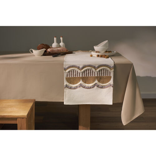 Дорожка на стол chic beige из коллекции essential, 45х150 см 4 Дорожка на стол chic beige из коллекции essential, 45х150 см 4