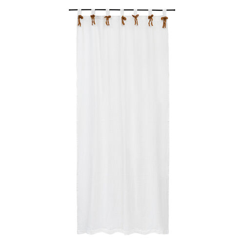 Штора из муслина с декором цвета карри из коллекции essential, 150х290 см