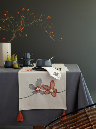 Дорожка на стол stone flowers из коллекции ethnic, 45х150 см 2