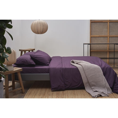 Набор наволочек из стираного перкаля сливового цвета из коллекци 5