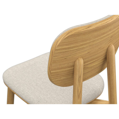 Стул с обивкой saga, рогожка, бежевый 6