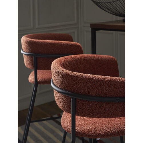 Стул полубарный helning, букле, терракота 5