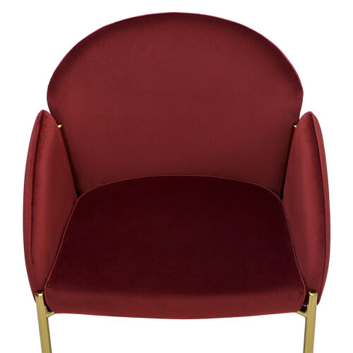 Стул raspy, велюр, бордовый 5