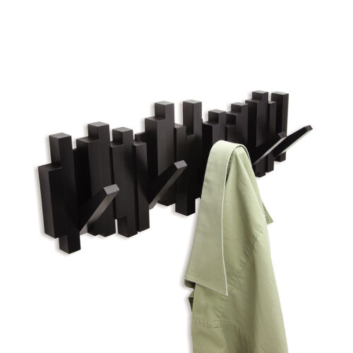Вешалка настенная sticks, 49,3 см, черная, 5 крючков 1 Вешалка настенная sticks, 49,3 см, черная, 5 крючков 1