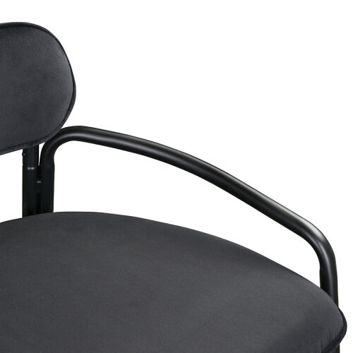 Стул полубарный ror, round, велюр, черный/черный 6