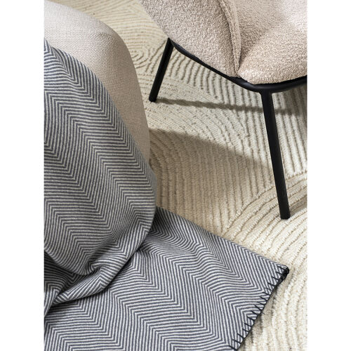 Плед из шерсти мериноса серого цвета из коллекции essential, 130 5