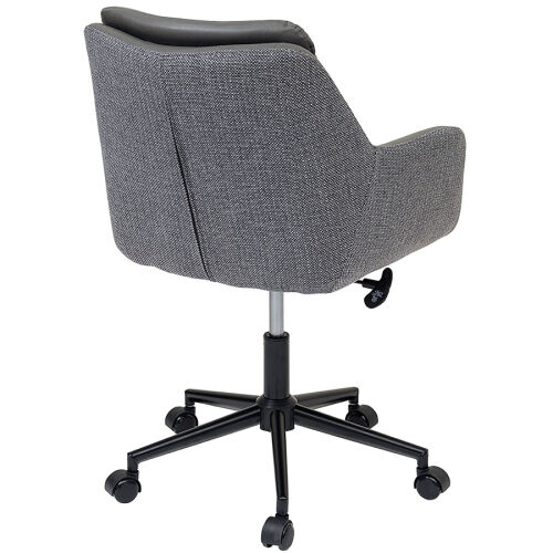 Стул на колесиках allar, экокожа, рогожка, серый 6