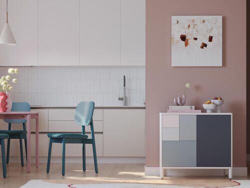 Стул saga, рогожка, сине-зеленый 1