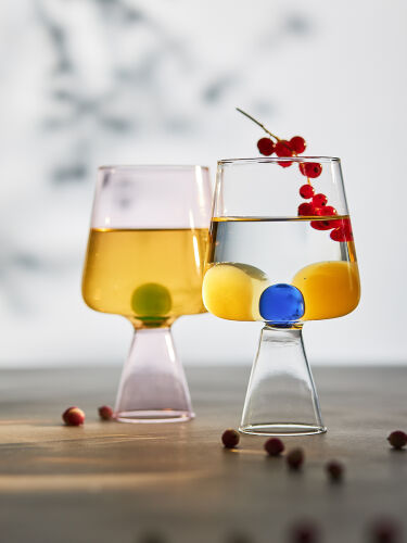 Набор бокалов для вина orb, 400 мл, розовый/зеленый, 2 шт. 2