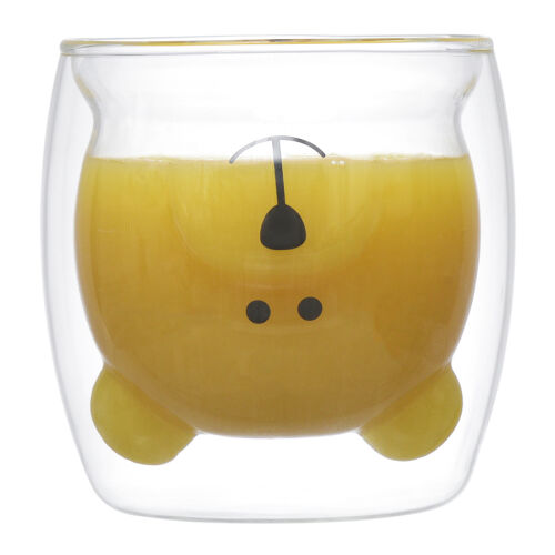 Чашка стеклянная с рисунком bear, 250 мл 3