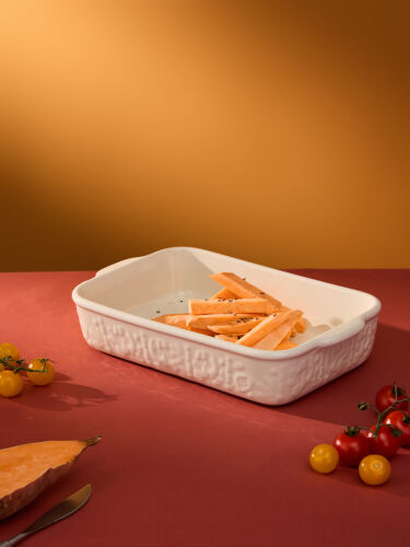 Блюдо для запекания birds of paradise, 30х19 см, кремовое 2