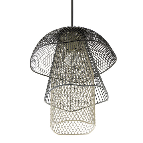 Светильник подвесной vinger, D28х37 см, черный/серый/белый 7