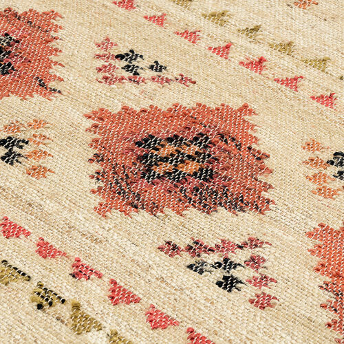 Ковер из джута и шерсти по мотивам башкирских орнаментов из колл 7