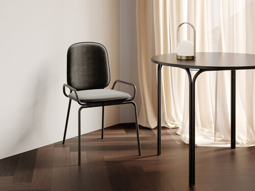 Стол обеденный ror, D90 см, черный 3