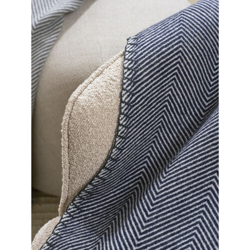 Плед из шерсти мериноса темно-синего цвета из коллекции essentia 2