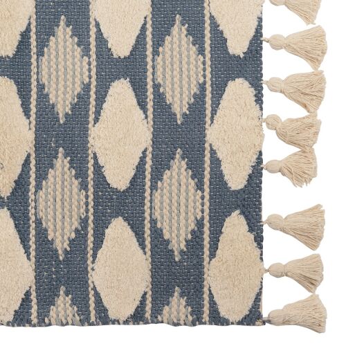 Ковер из хлопка синего цвета argyle из коллекции ethnic, 160х230 5 Ковер из хлопка синего цвета argyle из коллекции ethnic, 160х230 5