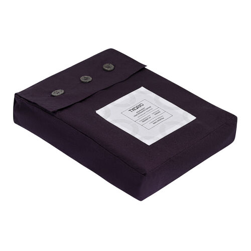 Комплект постельного белья из стираного перкаля сливового цвета  7