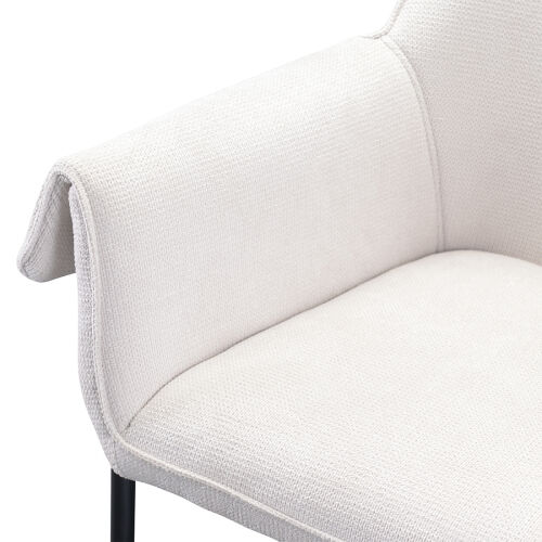 Стул aline, шенилл, молочный 5