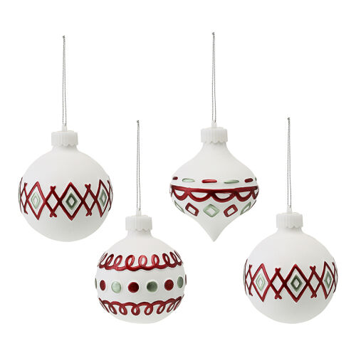 Набор ёлочных украшений с подсветкой festive embroidey из коллек 1 Набор ёлочных украшений с подсветкой festive embroidey из коллек 1