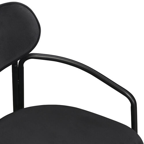 Стул ror, round, велюр, черный/черный 6