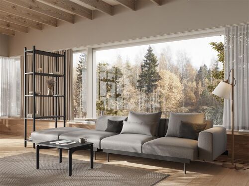 Столик кофейный saga, 50х70 см, темно-серый 2