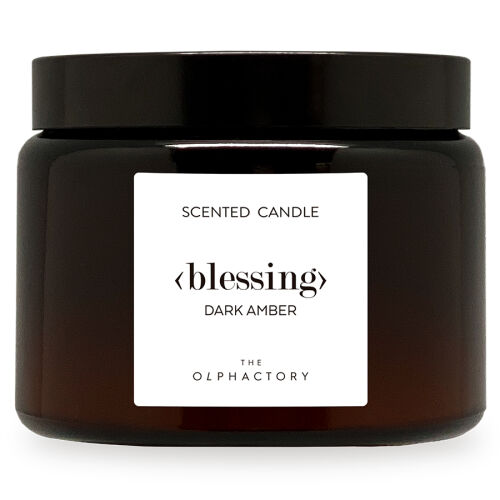 Свеча ароматическая the olphactory, blessing, dark amber, 60 ч 1