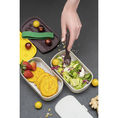 Ланч-бокс с приборами food time, 1 л, серый 7 Ланч-бокс с приборами food time, 1 л, серый 7
