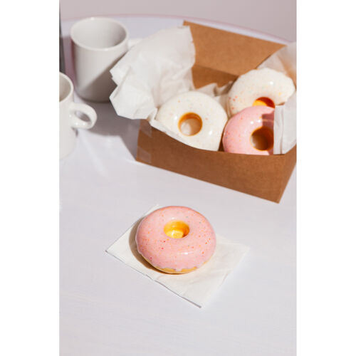 Подсвечник fast food, donut, D7 см, розовый 2 Подсвечник fast food, donut, D7 см, розовый 2