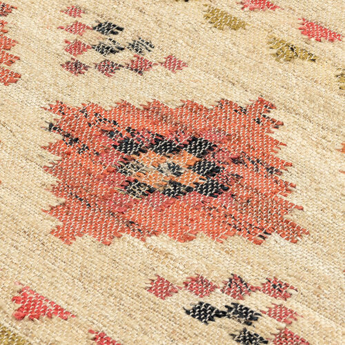 Ковер из джута и шерсти по мотивам башкирских орнаментов из колл 7