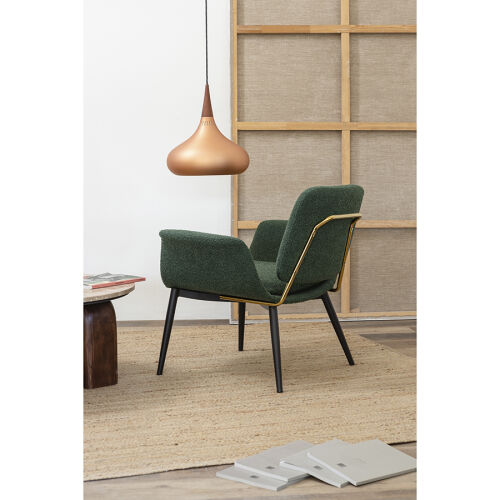 Лаунж-кресло hilde, букле, темно-зеленое 3