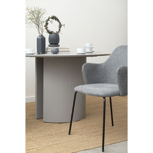 Стол обеденный ellie, D120 см, серый 2