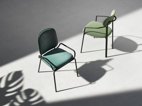 Стул ror, round, рогожка, черный/серый 3