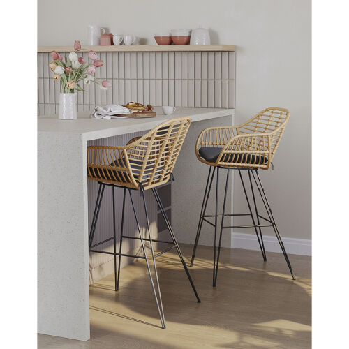 Стул барный vetle bent, ротанг 18