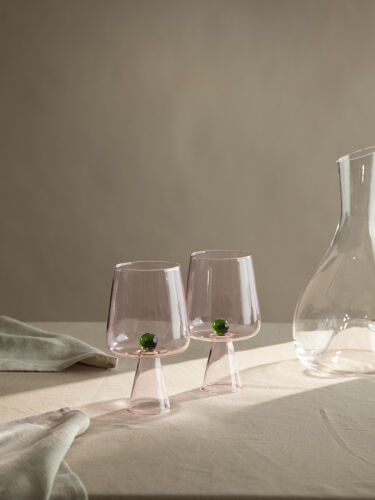 Набор бокалов для вина orb, 400 мл, розовый/зеленый, 2 шт. 6