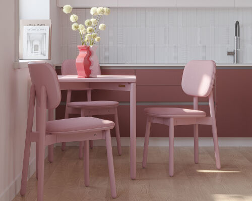 Стул saga, рогожка, розовый 3