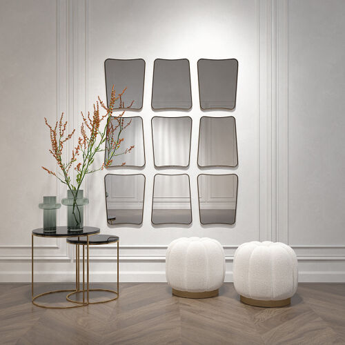 Набор из 2-х кофейных столиков hans, D40 см и D50 см, черный мра 3