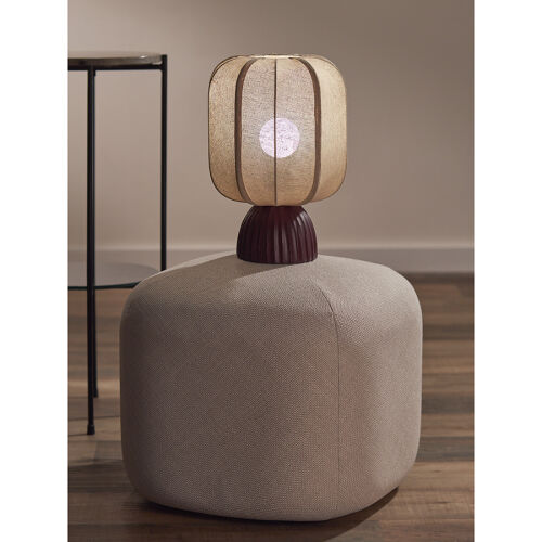 Лампа настольная texture rib, 27х39 см, вишневая/бежевая 3