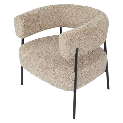 Кресло hugme, букле, миндальное молоко