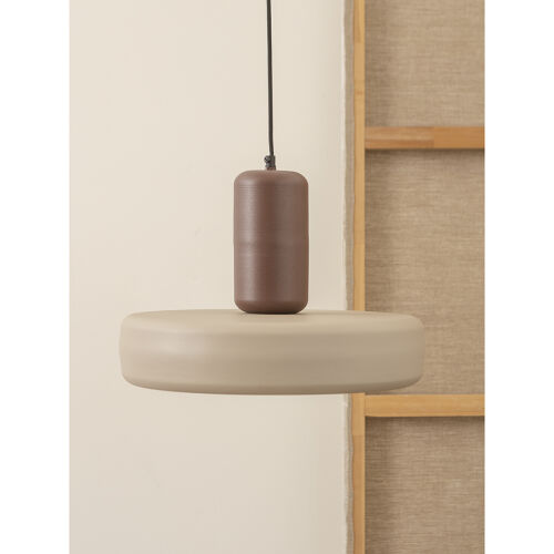 Светильник подвесной juko, D42х31 см, вишневый/бежевый 4
