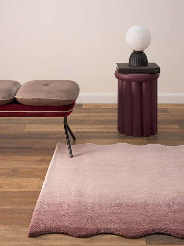 Ковер из шерсти over horizon цвета марсала из коллекции trendy r 2