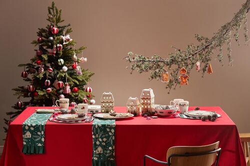 Салфетка под приборы trendy christmas зеленого цвета из коллекци 2