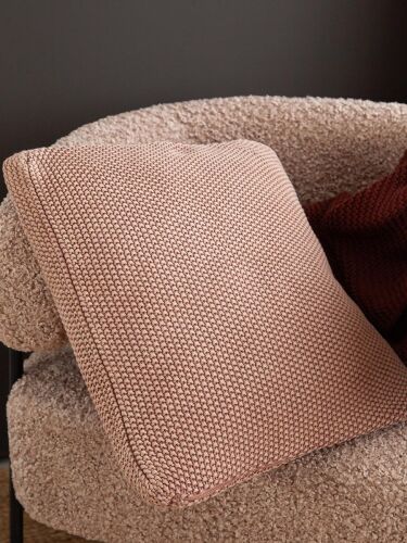 Подушка декоративная из стираного хлопка цвета мокко из коллекци 2