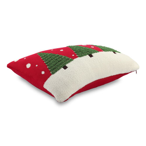 Подушка вязаная с новогодним рисунком festive wood из коллекции  3
