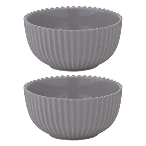 Набор из двух салатников темно-серого цвета из коллекции edge, 300 мл