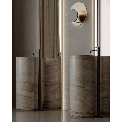 Светильник настенный stone, D35,5х15,5 см, черный/золотистый 4