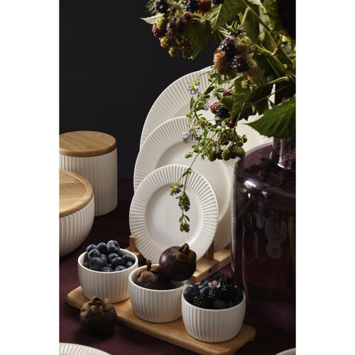 Набор из 3 чаш на деревянной подставке soft ripples, dual glazin 1