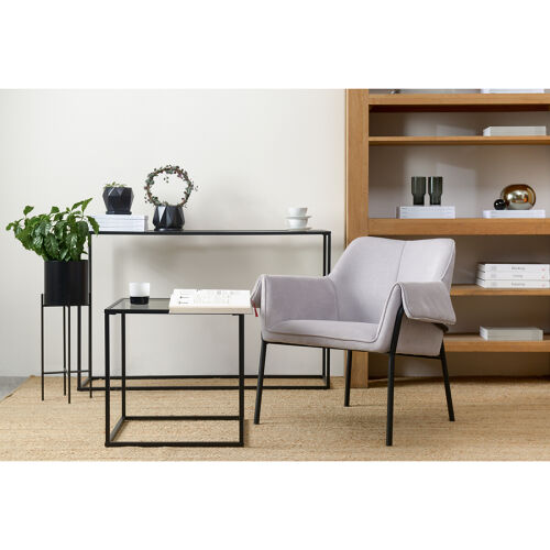 Лаунж-кресло aline, шенилл, серо-бежевое 7